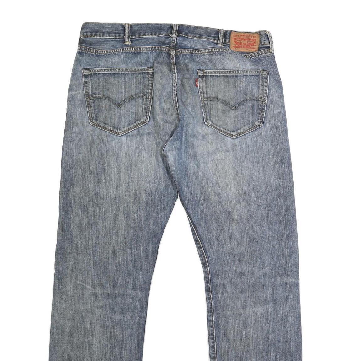 LEVI'S 501 Mens Jeans Blue Relaxed Straight Denim Medium W38 L33 Classic Fit