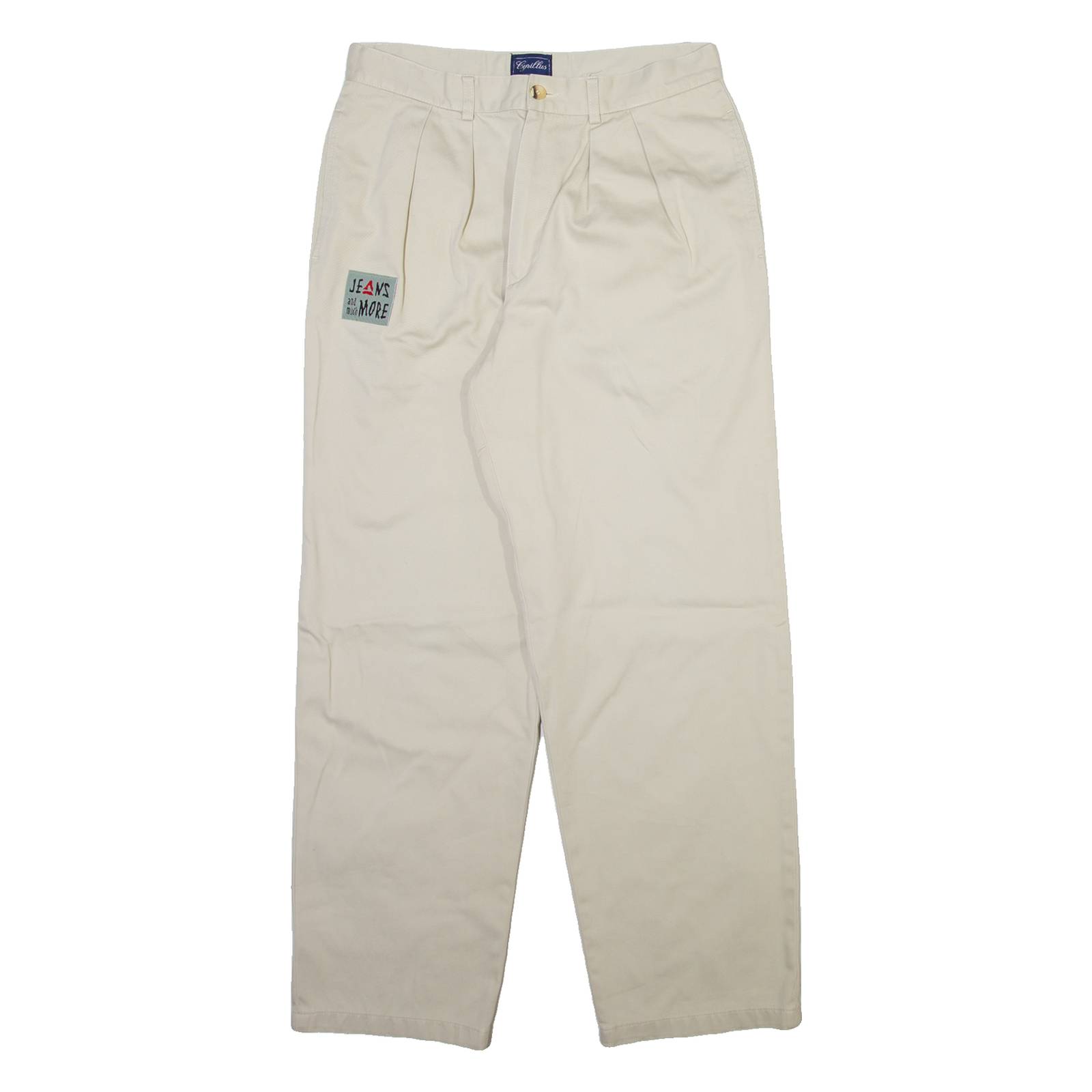 CYRILLUS Mens Trousers Beige Regular Tapered W28 L27
