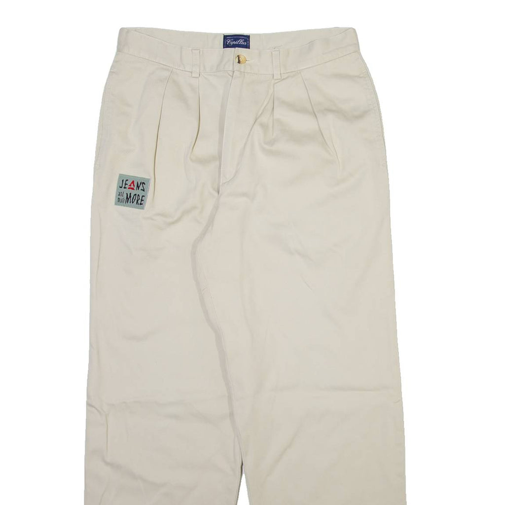 CYRILLUS Mens Trousers Beige Regular Tapered W28 L27