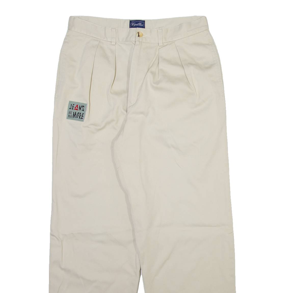 CYRILLUS Mens Trousers Beige Regular Tapered W28 L27