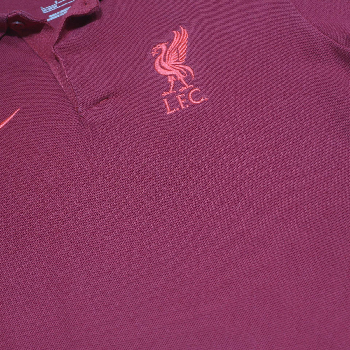 NIKE Boys Red Liverpool FC Short Sleeve Polo Shirt L Football Casual
