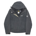 JACK WOLFSKIN Womens Black Outdoor Jacket UK 10 Polyester Blend Zip Hooded