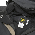 JACK WOLFSKIN Womens Black Outdoor Jacket UK 10 Polyester Blend Zip Hooded