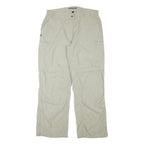 MERU Womens Polyester Blend Beige Relaxed Straight Trousers W34 L30 Outdoor