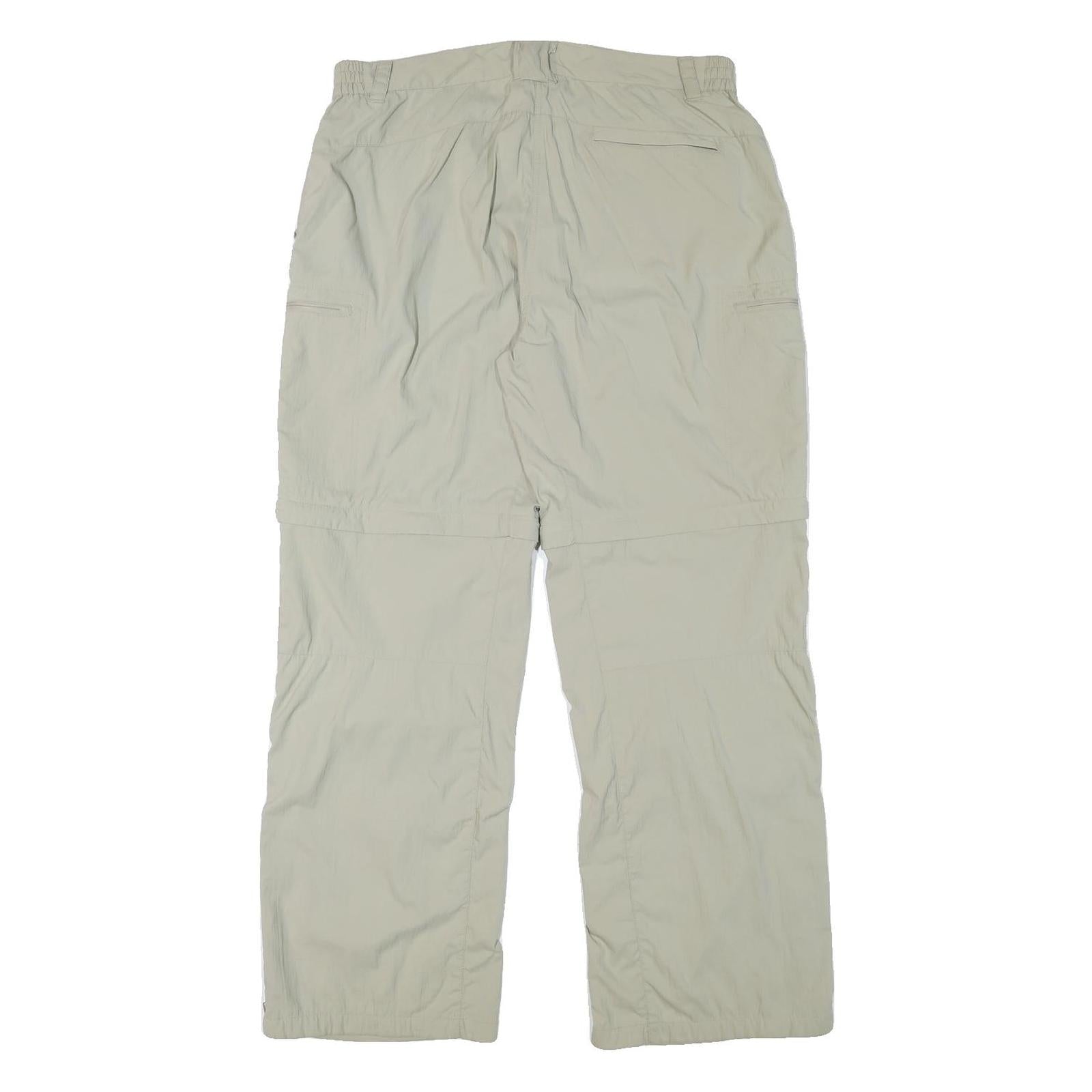 MERU Womens Polyester Blend Beige Relaxed Straight Trousers W34 L30 Outdoor