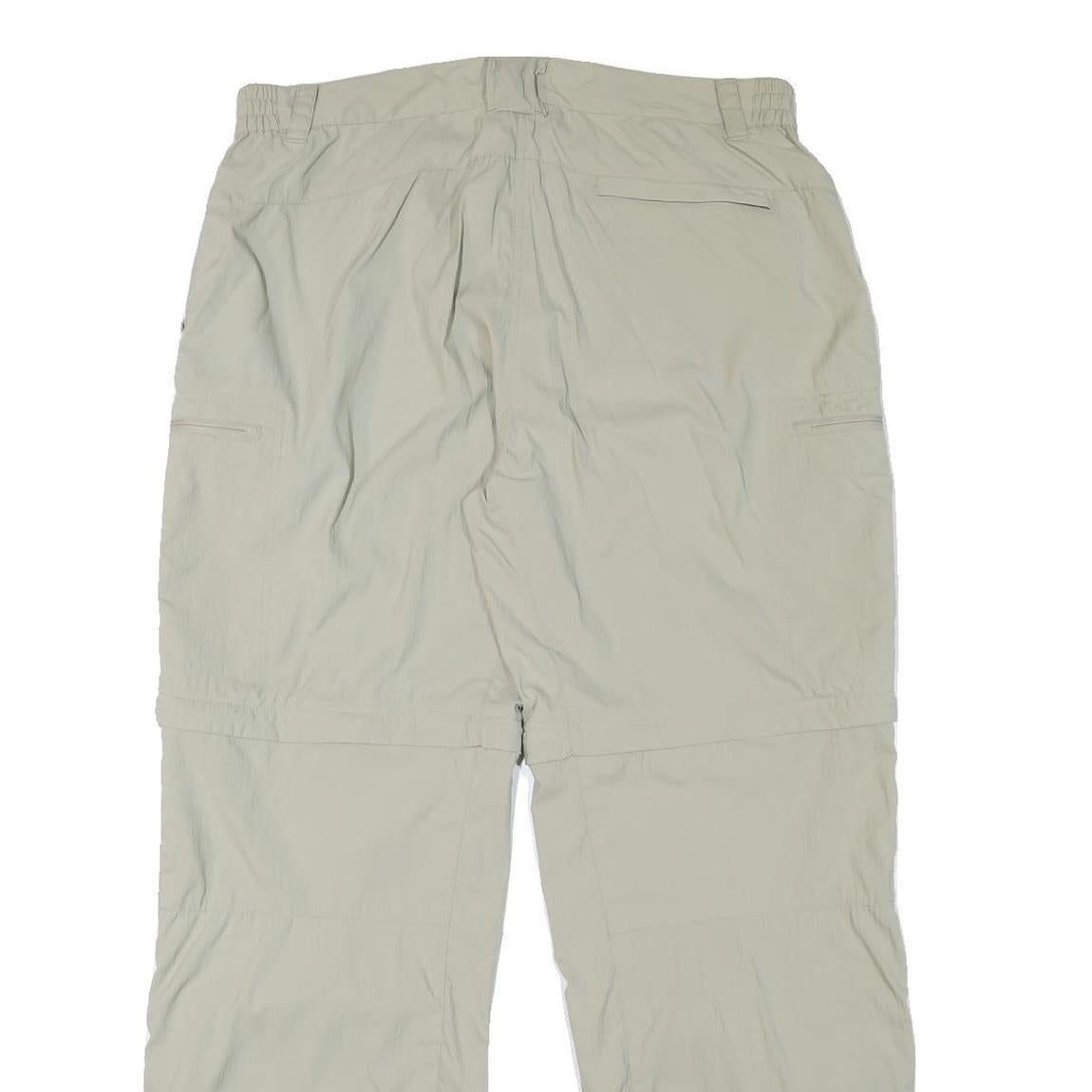 MERU Womens Polyester Blend Beige Relaxed Straight Trousers W34 L30 Outdoor