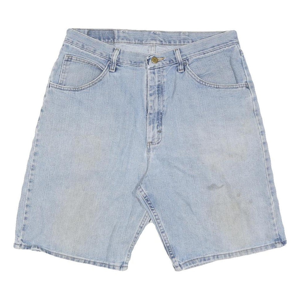 WRANGLER Mens Denim Light Blue Casual Shorts L W34 Classic Fit Cotton Blend