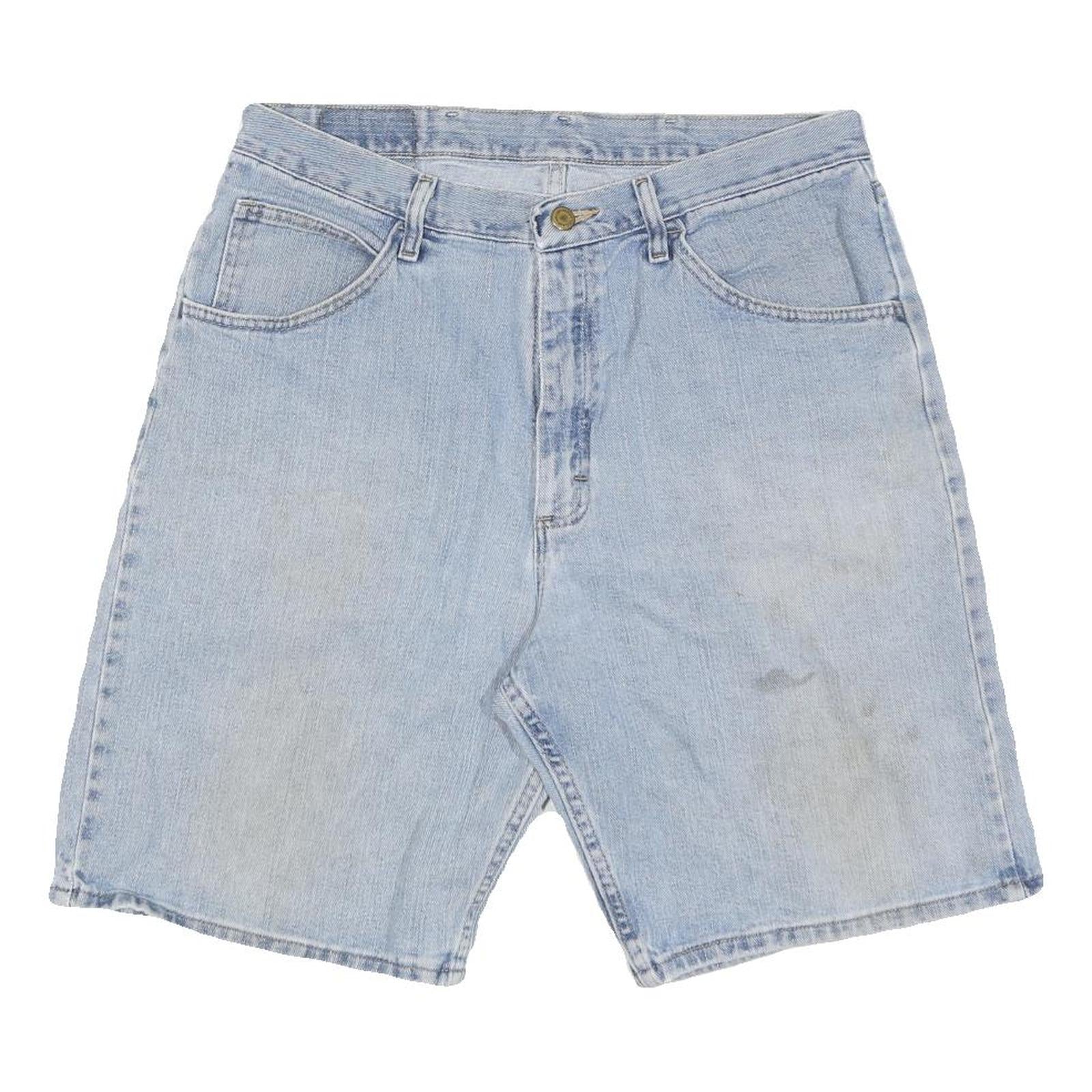 WRANGLER Mens Denim Light Blue Casual Shorts L W34 Classic Fit Cotton Blend