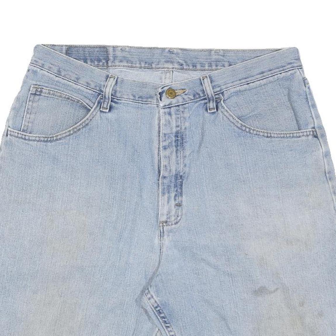 WRANGLER Mens Denim Light Blue Casual Shorts L W34 Classic Fit Cotton Blend