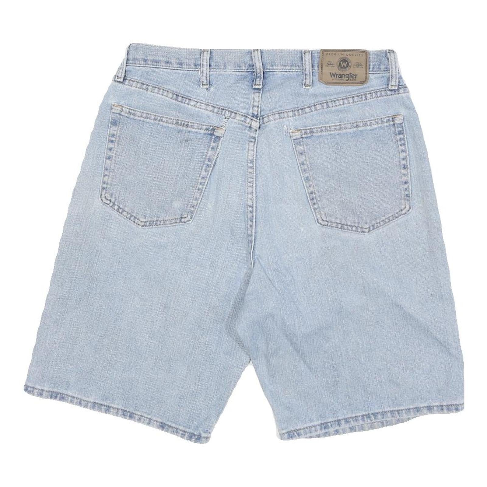 WRANGLER Mens Denim Light Blue Casual Shorts L W34 Classic Fit Cotton Blend