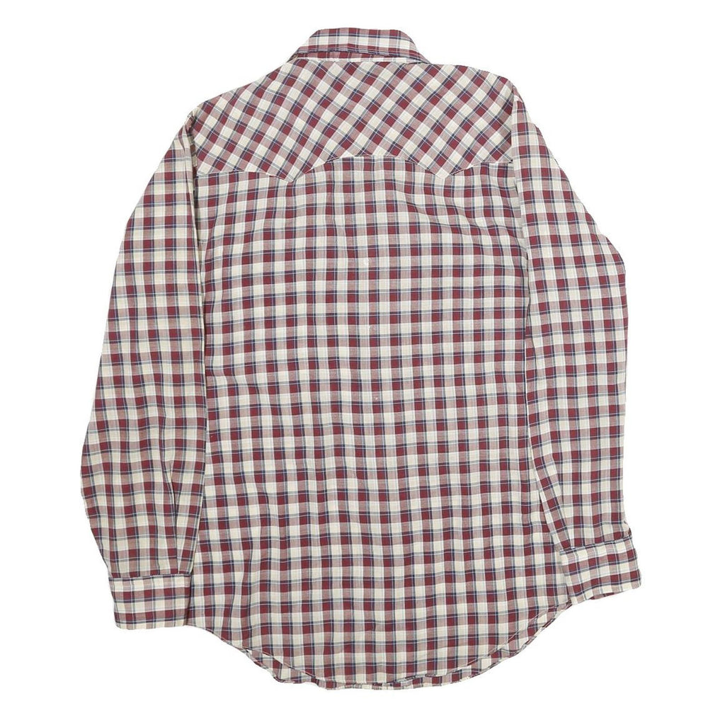 LEVI'S Mens Red & Beige Check Shirt M Long Sleeve Button Cotton Casual