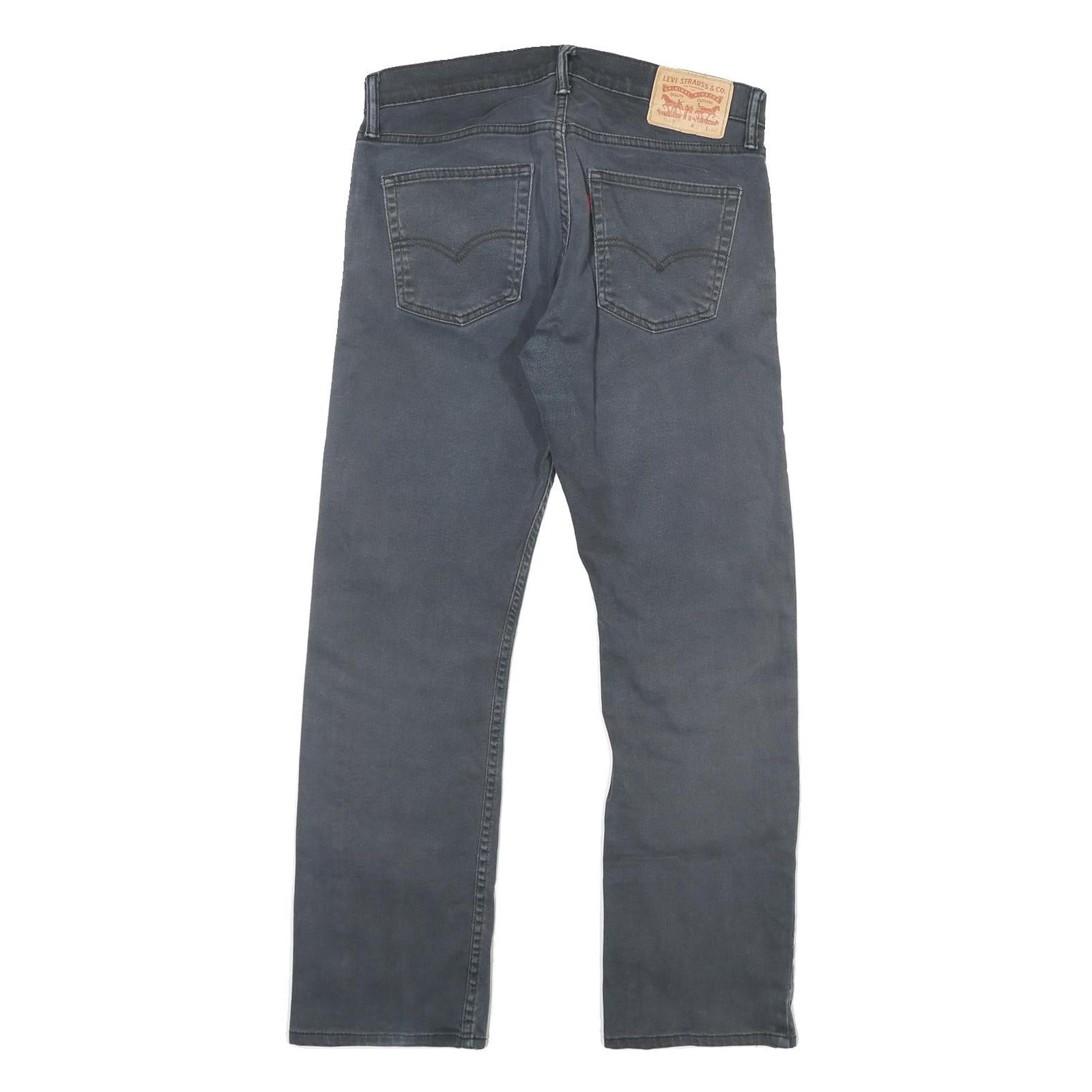 LEVI'S 514 Mens Jeans Black Slim Straight Denim Medium W33 L30 Classic Style