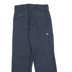 DICKIES Mens Cotton Blend Navy Loose Fit W28 L30 Workwear Trousers Zip Closure