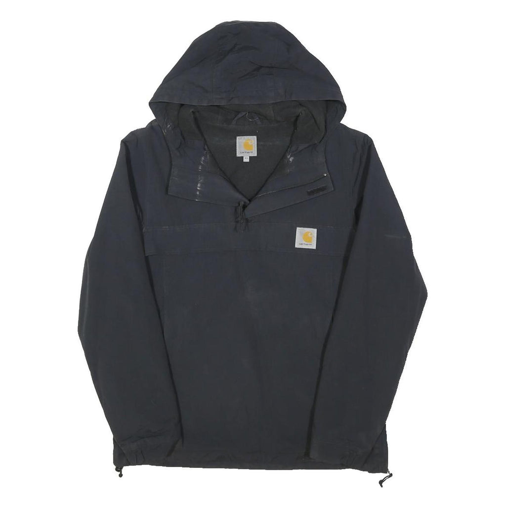 CARHARTT Mens Black Jacket XS Polyester Blend Zip Hooded Plain Casual Workwear
