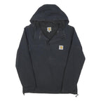 CARHARTT Mens Black Jacket XS Polyester Blend Zip Hooded Plain Casual Workwear