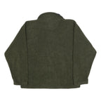ROUNDY RIDGE Mens Green Navy Polyester Plain 1/4 Zip Pullover Jumper M Outdoor