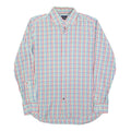 TOMMY HILFIGER Mens Blue & Green Check Shirt M Classic Fit Cotton Casual