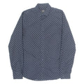 ARMANI EXCHANGE Mens Shirt Blue Crazy Pattern Long Sleeve S