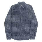 ARMANI EXCHANGE Mens Shirt Blue Crazy Pattern Long Sleeve S