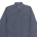 ARMANI EXCHANGE Mens Shirt Blue Crazy Pattern Long Sleeve S