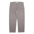 LEE COOPER Mens Cotton Blend Grey Relaxed Straight Trousers W34 L27 Zip Closure