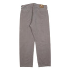 LEE COOPER Mens Cotton Blend Grey Relaxed Straight Trousers W34 L27 Zip Closure