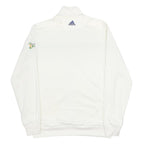 ADIDAS Mens White Zip Jacket M Polyester Sports Casual Lightweight Track