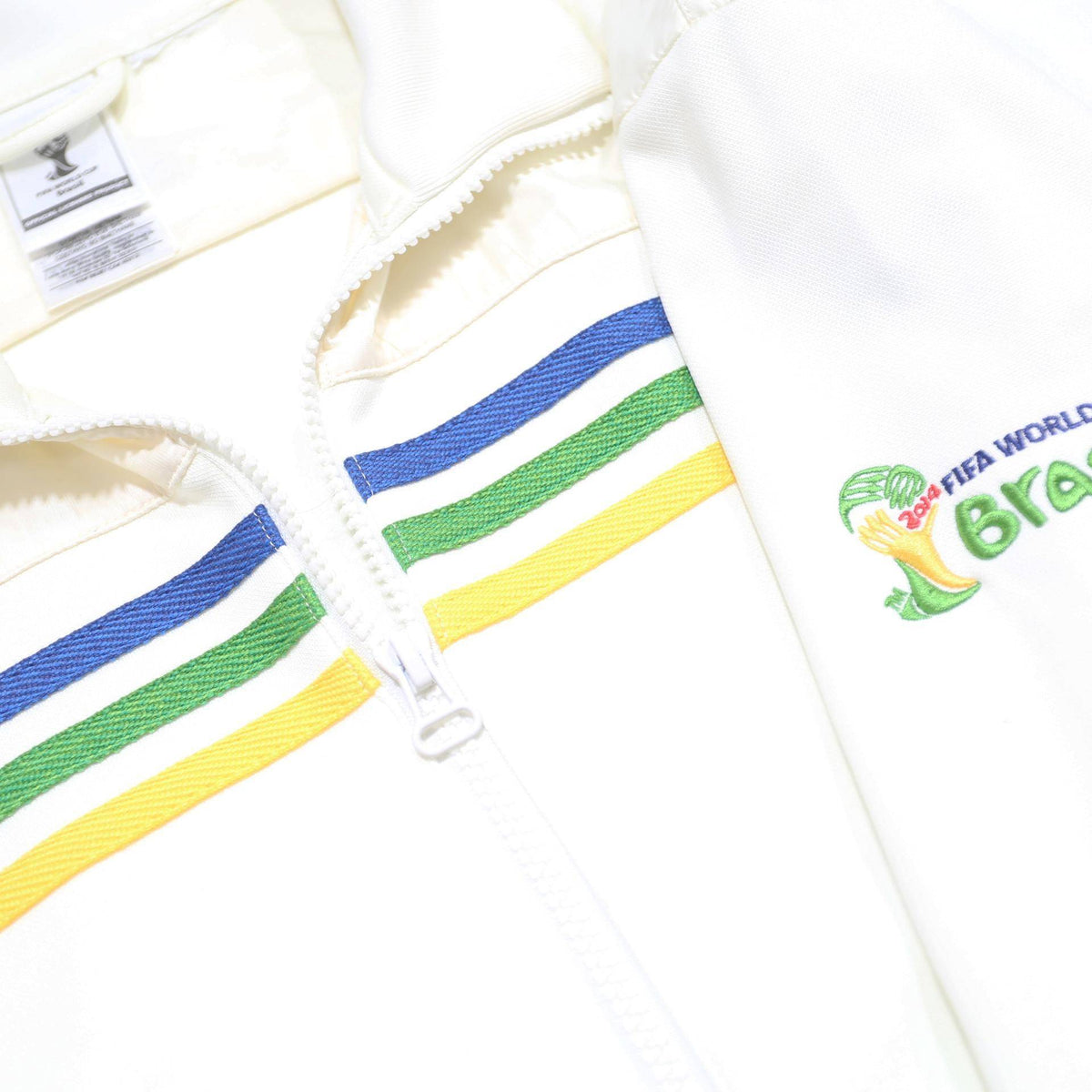 ADIDAS Mens White Zip Jacket M Polyester Sports Casual Lightweight Track