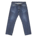CARHARTT Mens Jeans Blue Regular Straight Denim W32 L29 Button Cotton Blend