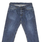 CARHARTT Mens Jeans Blue Regular Straight Denim W32 L29 Button Cotton Blend