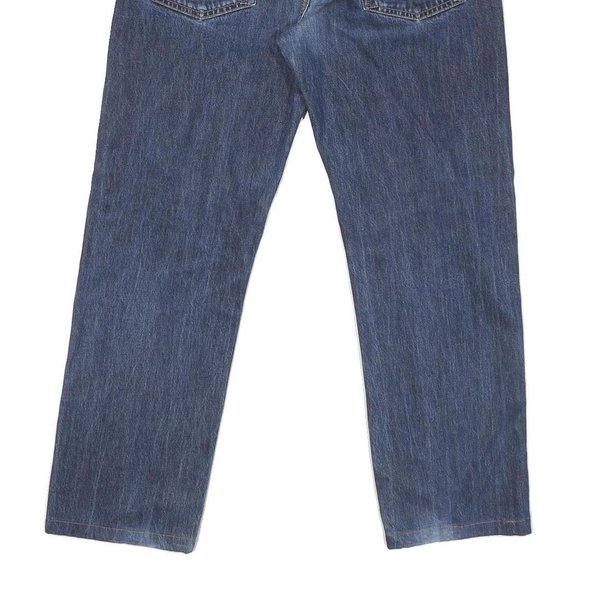 CARHARTT Mens Jeans Blue Regular Straight Denim W32 L29 Button Cotton Blend