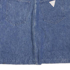 GUESS Womens Blue Denim Mini Cotton Blend Plain Skirt Size S Retro Style