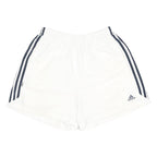 ADIDAS Mens White & Navy Casual Sports Shorts Size M W26 Elastic Waist
