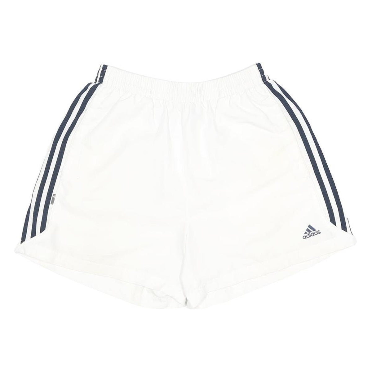 ADIDAS Mens White & Navy Casual Sports Shorts Size M W26 Elastic Waist