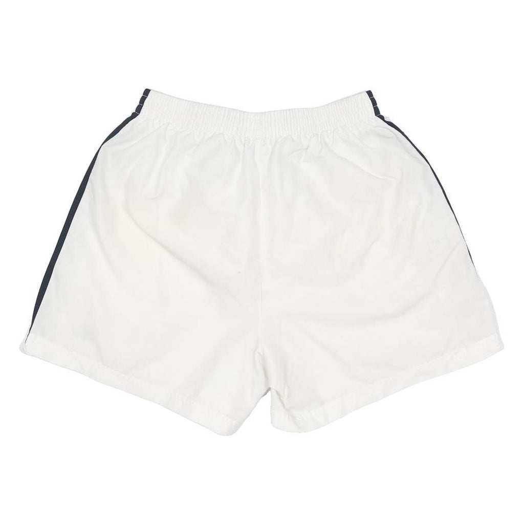 ADIDAS Mens White & Navy Casual Sports Shorts Size M W26 Elastic Waist