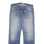 LEVI'S 501 Mens Jeans Blue Regular Straight Denim Medium W38 L34 Button Closure