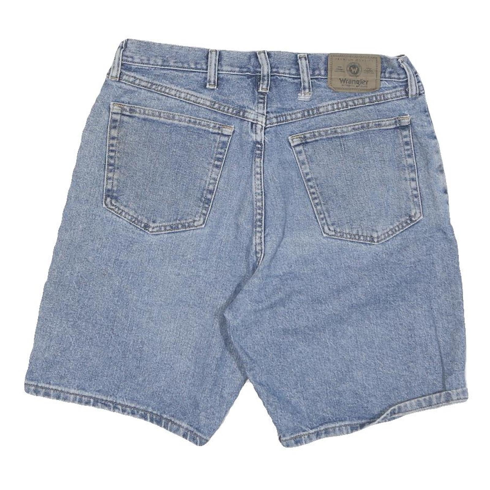 WRANGLER Mens Denim Blue Casual Shorts M W34 Cotton Blend Classic Fit