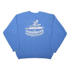 HANES Womens Blue Fisherman's Restaurant & Bar Crew Neck XL Cotton Blend