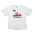 CHAMPION Mens White Graphic T-Shirt XL Short Sleeve Crew Neck Sea You Later