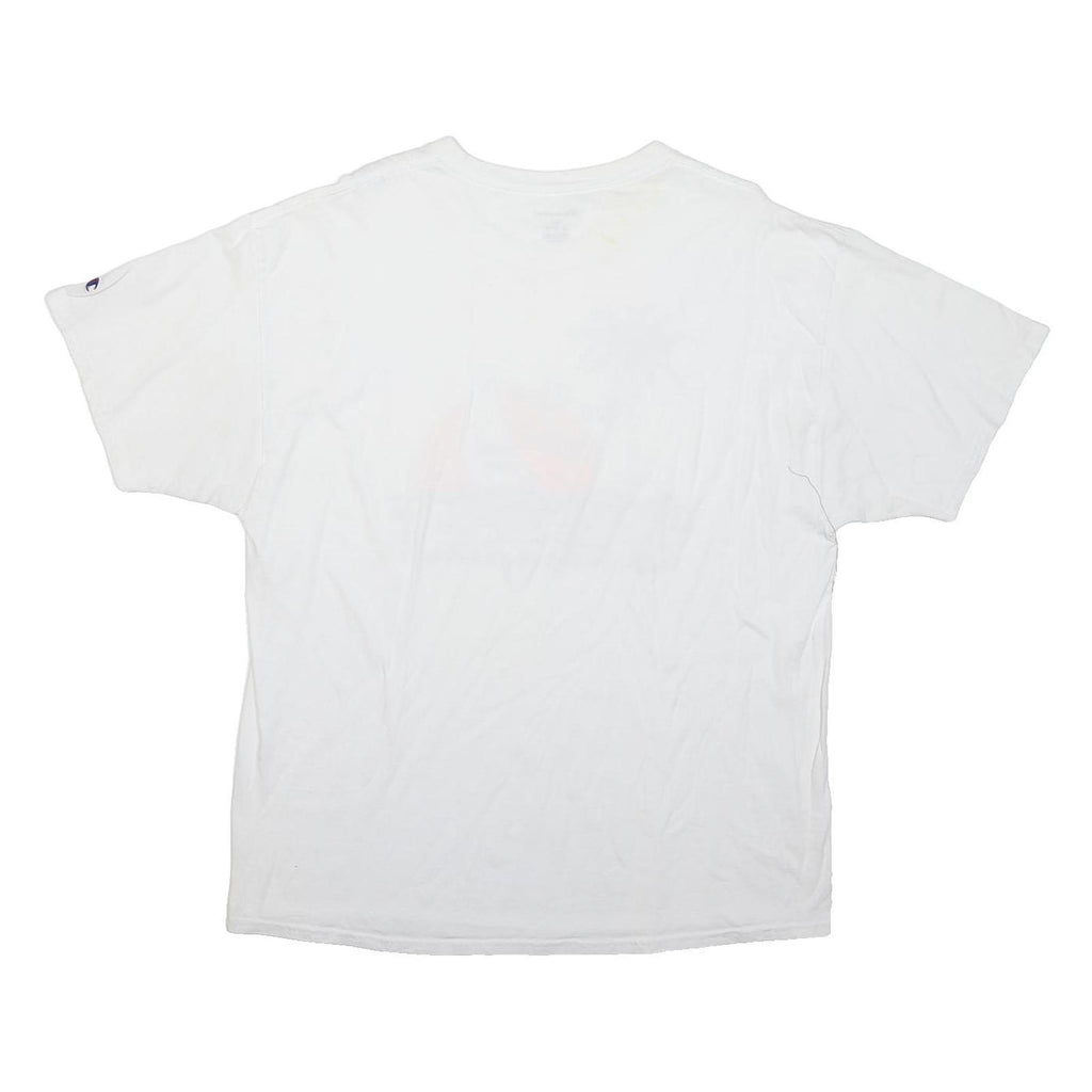 CHAMPION Mens White Graphic T-Shirt XL Short Sleeve Crew Neck Sea You Later