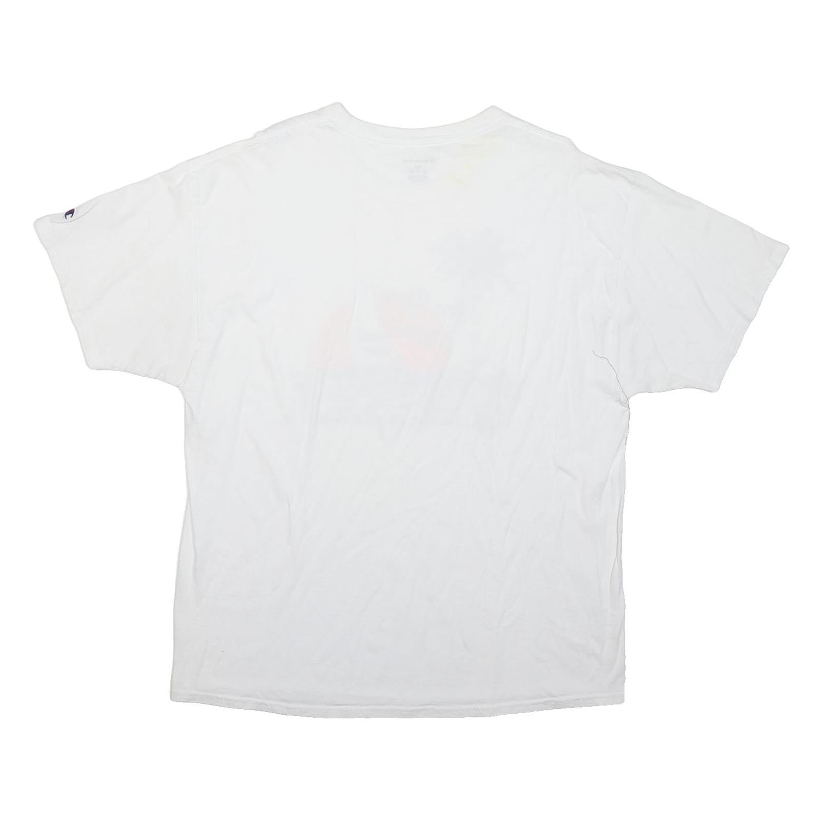 CHAMPION Mens White Graphic T-Shirt XL Short Sleeve Crew Neck Sea You Later