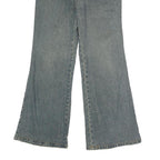 HAOSSHINU Mens Regular Fit Flared Denim Light Blue Cotton Jeans W26 L27 Stylish