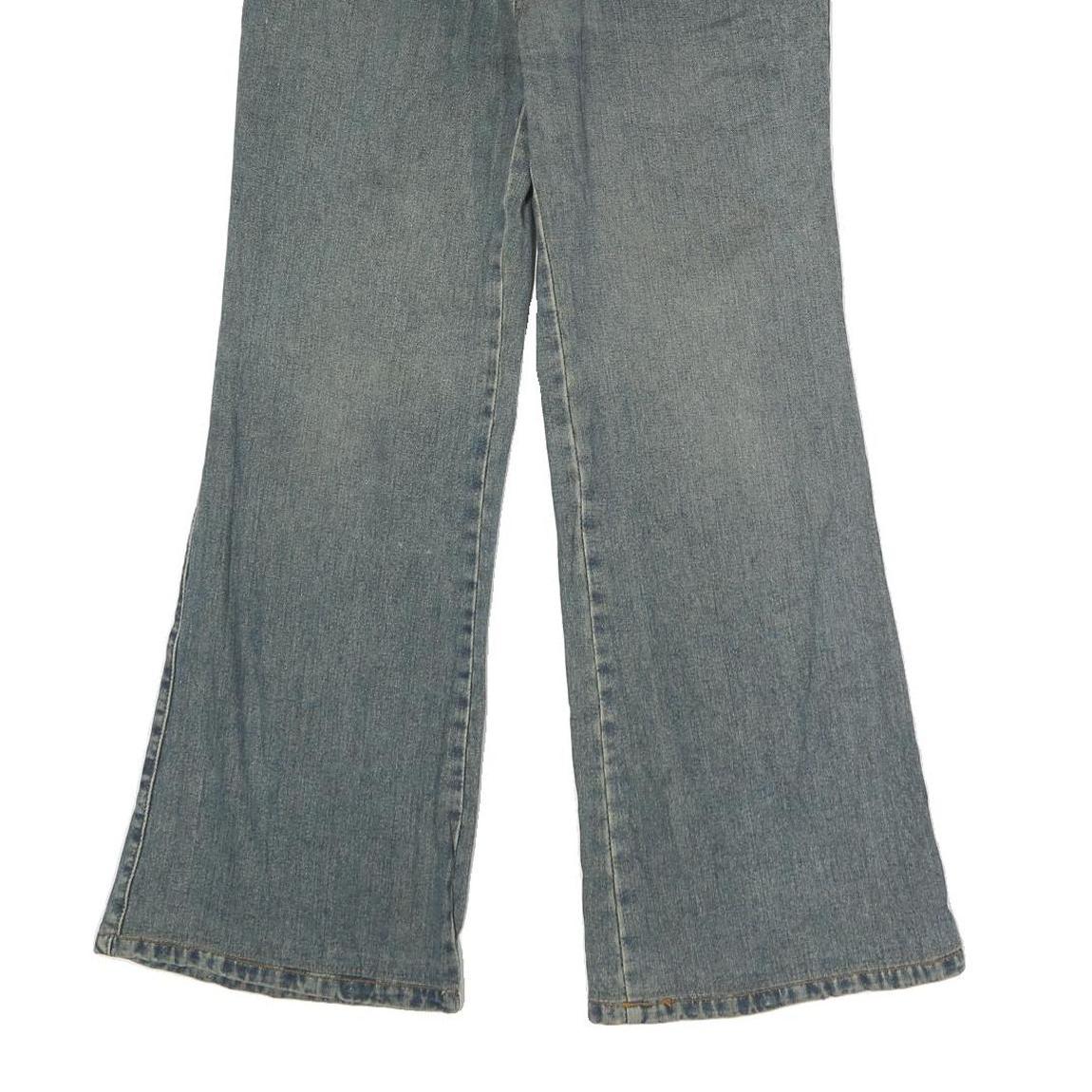 HAOSSHINU Mens Regular Fit Flared Denim Light Blue Cotton Jeans W26 L27 Stylish