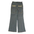 HAOSSHINU Mens Regular Fit Flared Denim Light Blue Cotton Jeans W26 L27 Stylish