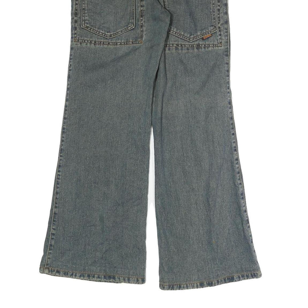 HAOSSHINU Mens Regular Fit Flared Denim Light Blue Cotton Jeans W26 L27 Stylish