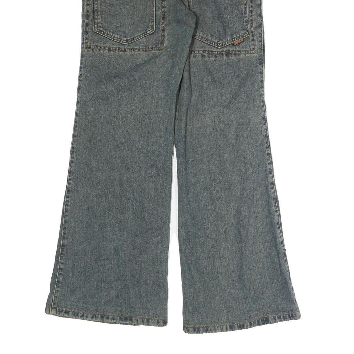 HAOSSHINU Mens Regular Fit Flared Denim Light Blue Cotton Jeans W26 L27 Stylish