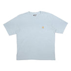 CARHARTT Mens Light Blue & Speckle Pocket T-Shirt L Short Sleeve Crew Neck