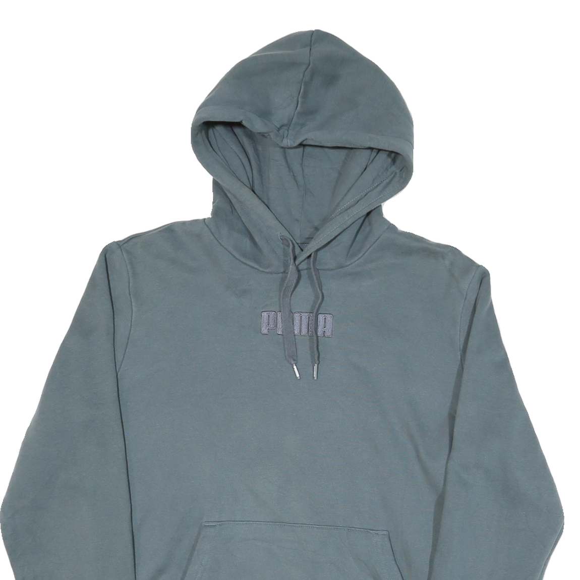 PUMA Mens Blue Pullover Hoodie S Cotton Blend Casual Sporty Lightweight