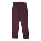 TOMMY HILFIGER Mens Jeans Burgundy Regular Straight Denim W32 L32 Zip Cotton