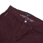 TOMMY HILFIGER Mens Jeans Burgundy Regular Straight Denim W32 L32 Zip Cotton